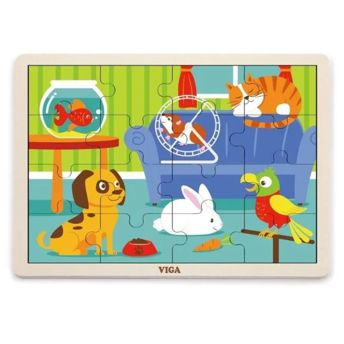 Set di 12 puzzle in legno