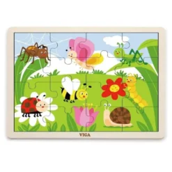 Set di 12 puzzle in legno