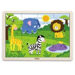 Set di 12 puzzle in legno