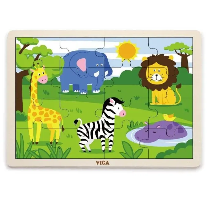 Set di 12 puzzle in legno