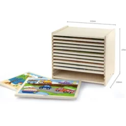 Set di 12 puzzle in legno