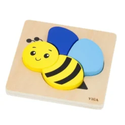 Set 4 puzzle in legno ad incastro - animali