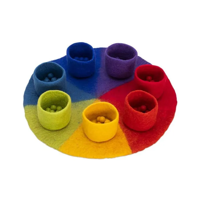 Set tappeto e loose parts in feltro