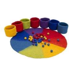 Set tappeto e loose parts in feltro