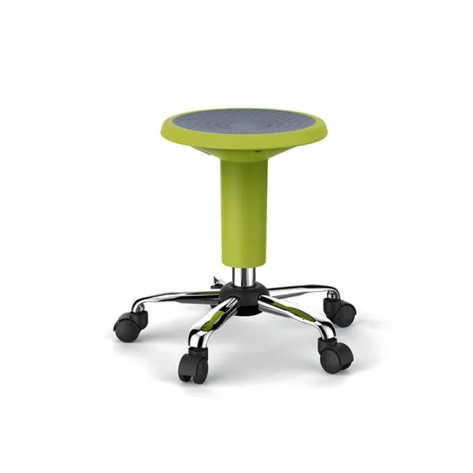 Sgabello su ruote verde lime