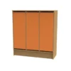 Spogliatoio con ante arancione - linea cam basic