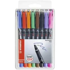 Stabilo oh-pen punta fine - 8 pz 8 col