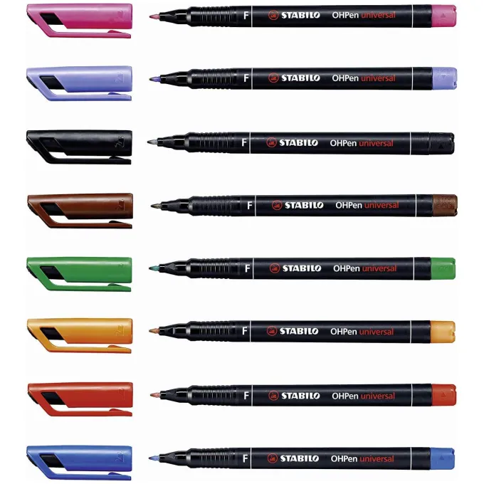 Stabilo oh-pen punta fine - 8 pz 8 col
