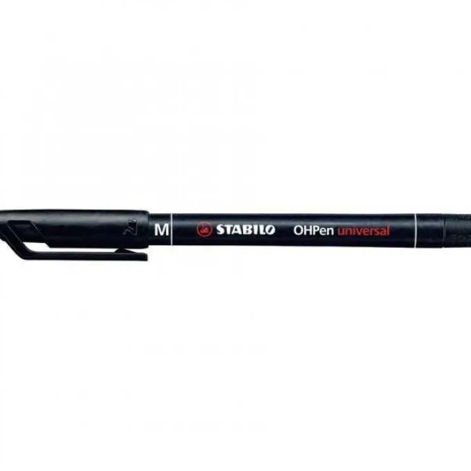 Stabilo oh pen punta media - 1 pezzo nero