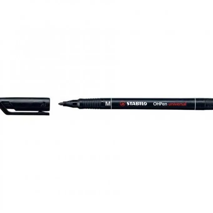 Stabilo oh pen punta media - 1 pezzo nero