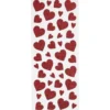 Sticker cuori rossi glitter - 100 pezzi