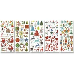 Sticker natale con glitter - 150 pezzi