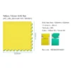 Tappeto bicolore giallo verde - cm 52x52