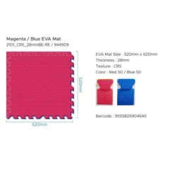 Tappeto bicolore magenta blu - cm 52x52