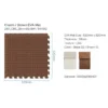 Tappeto bicolore panna marrone - cm 52x52