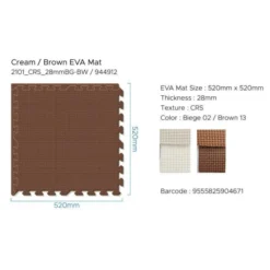 Tappeto bicolore panna marrone - cm 52x52