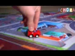Tappeto componibile degli scenari cittÀ con faro