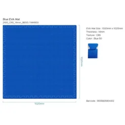 Tappeto eva blu - cm 102x102
