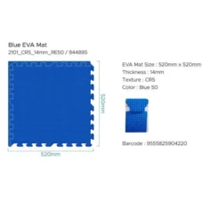 Tappeto eva blu - cm 52x52