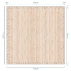 Tappeto eva effetto parquet - cm 102x102