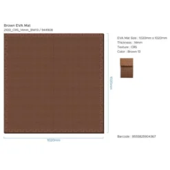 Tappeto eva marrone - cm 102x102