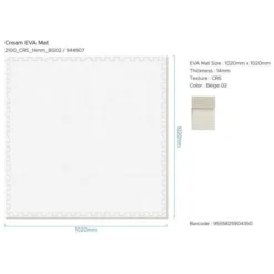 Tappeto eva panna - cm 102x102