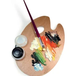Tavolozza per pittura ovale in legno