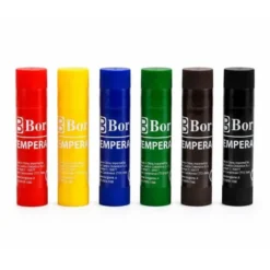 Tempera solida in stick borgione - 6 colori da 10 grammi