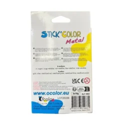 Tempera solida stick metallizzata - 6 colori