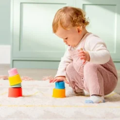 Torre di cilindri in silicone - giochi impilabili