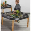 Tuff tray nero con supporto in legno