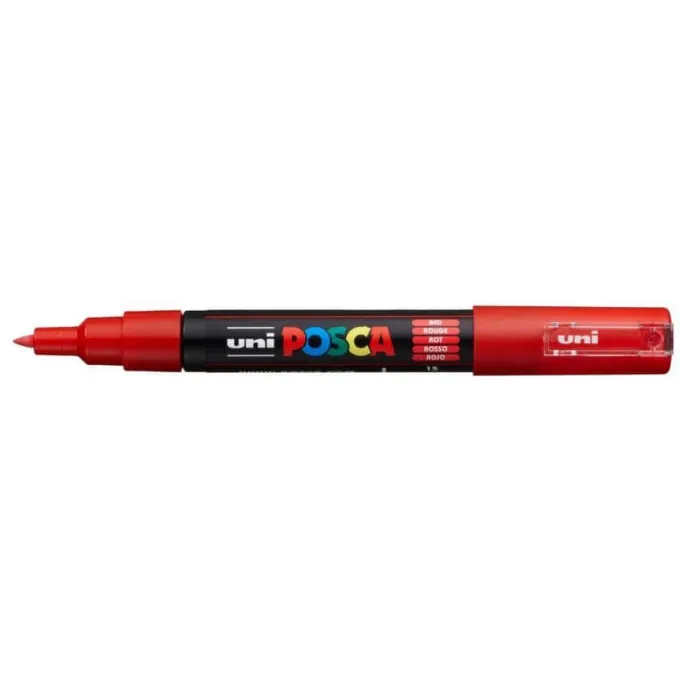 Uni posca punta extra fine rosso