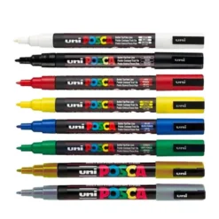 Uni posca punta fine 8 pezzi in 8 colori