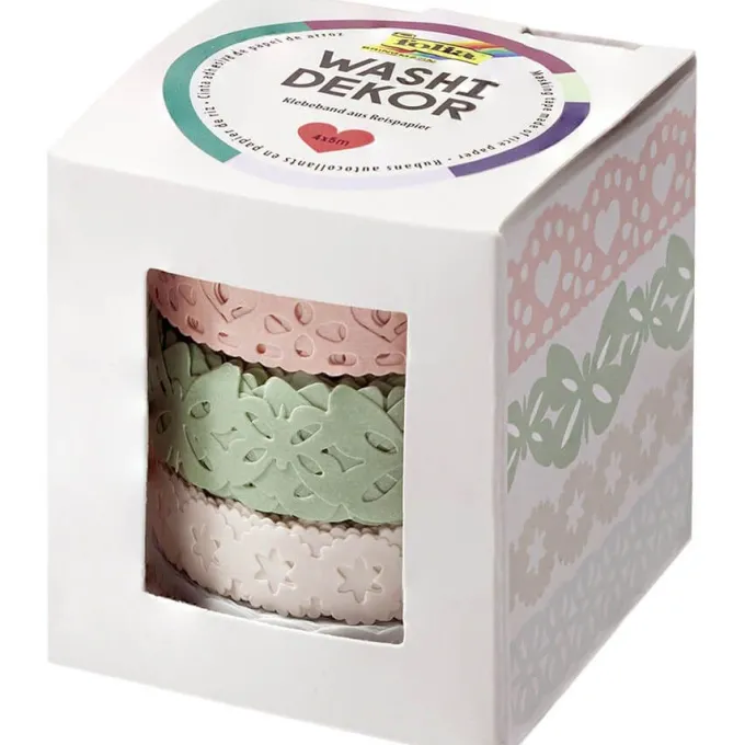 Washi tape sagomati pastello - 4 rotoli
